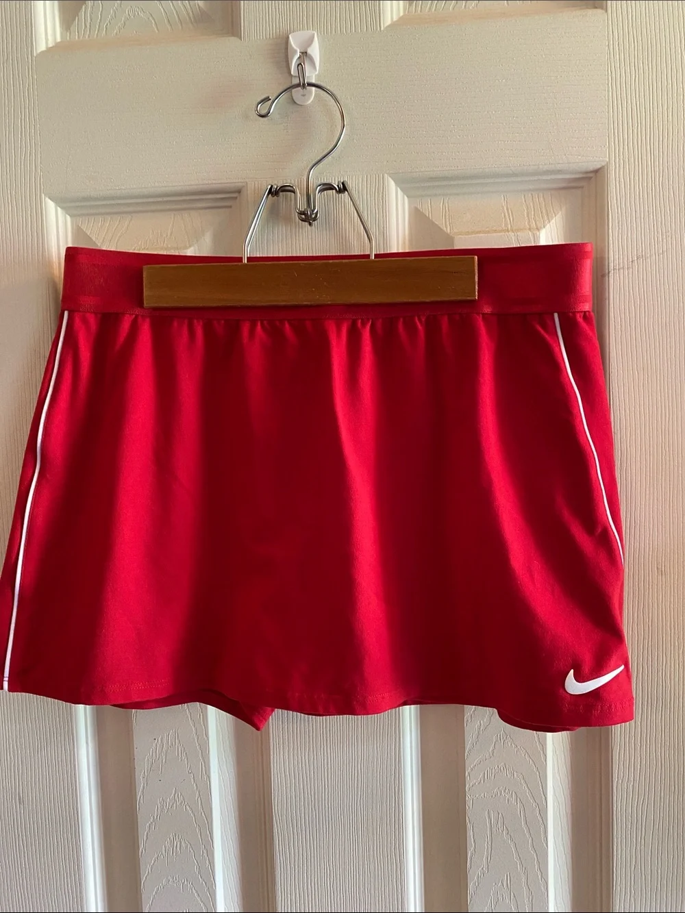 Nike Red Skort with White Piping